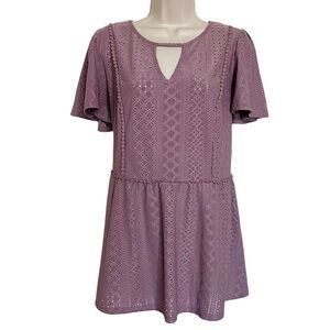 Bloomchic Muave Peplum Blouse | Size US 12